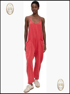 Cotton Jumpsuit with Oversized Pockets, Slouchy Fit